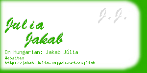 julia jakab business card